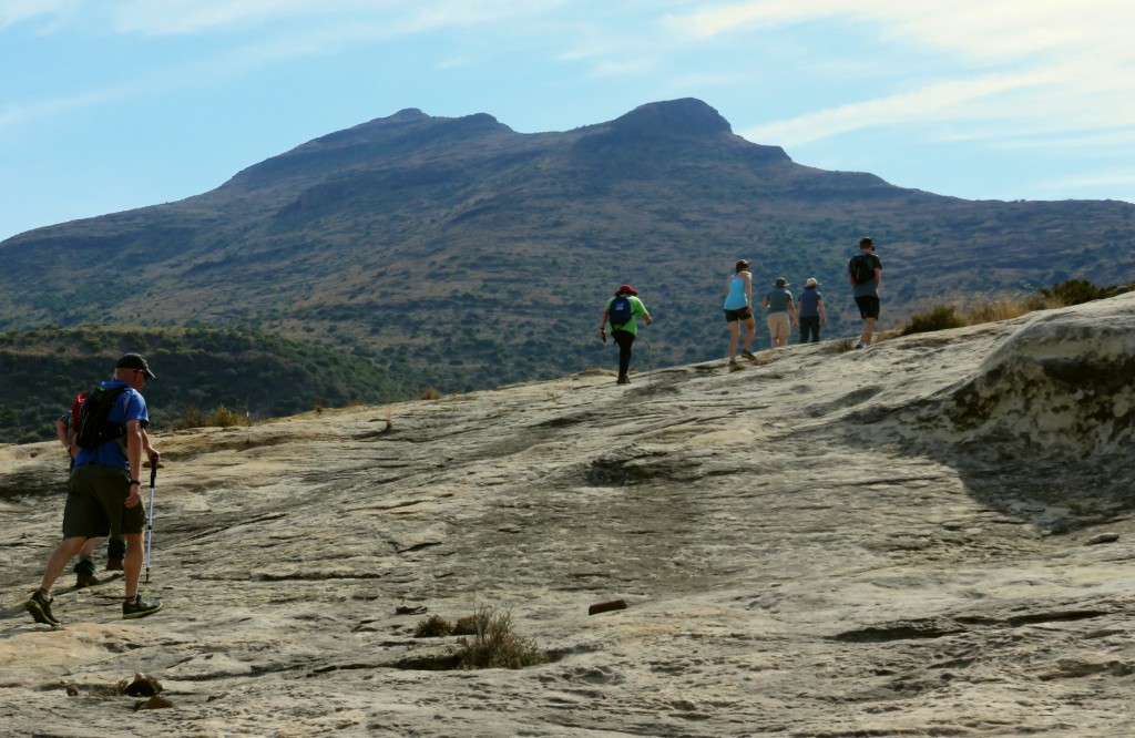 Ficksburg hiking over sandstone